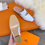 Hermès Beige Slingback Heels - Toe Detail View