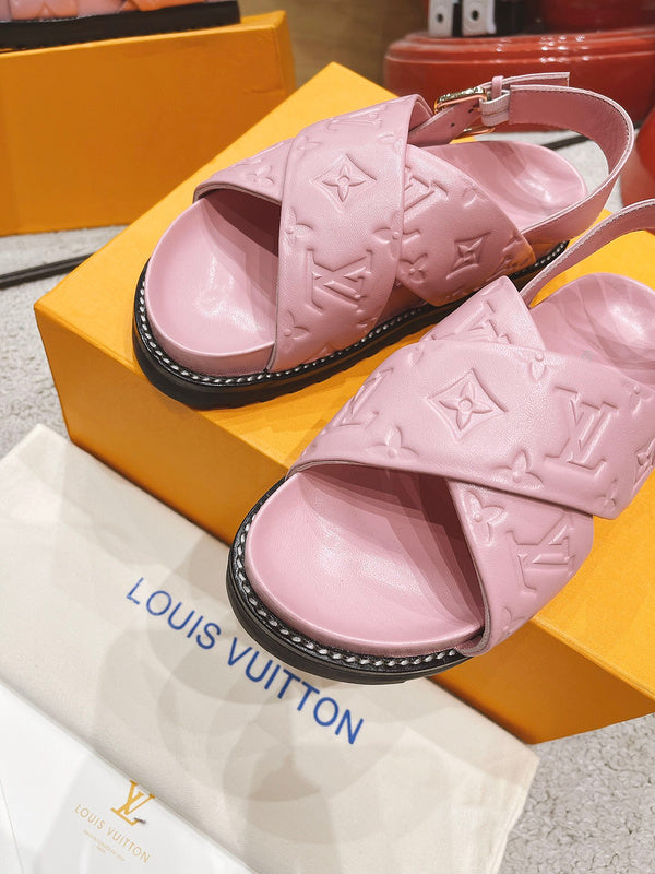 Louis Vuitton Black Block Heel Pumps - Back View