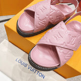 Louis Vuitton Black Block Heel Pumps - Back View