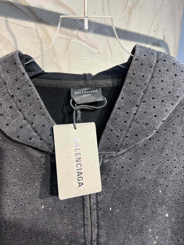 Close-up of Balenciaga designer clothing craftsmanship