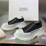 Alexander McQueen Burgundy Ankle Boots - Angled View