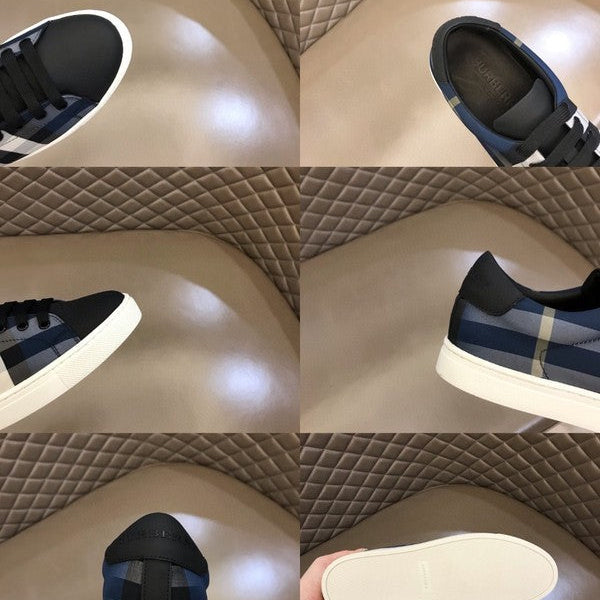 Burberry Black High-Top Sneakers - Side Profile View