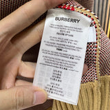 Close-up of Burberry designer clothing craftsmanship