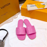 Louis Vuitton Tan Loafer Flats - Front View