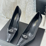 Close-up of Saint Laurent shoes craftsmanship