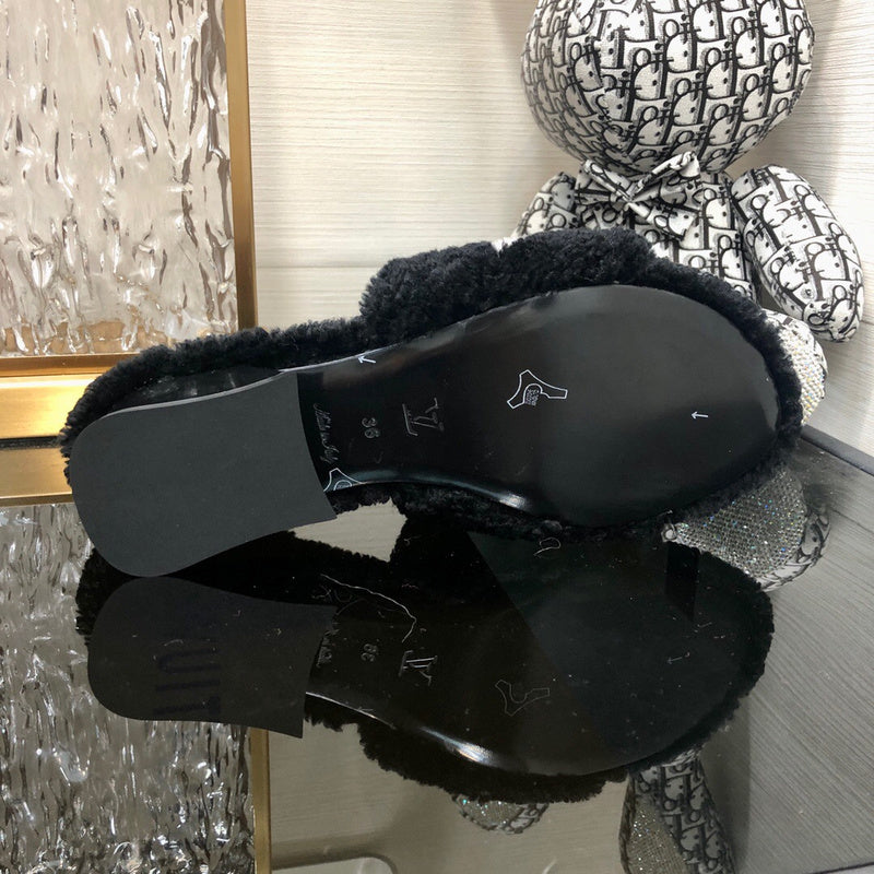 Louis Vuitton Chocolate Brown Slip-On Sneakers - Heel Detail View