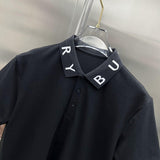 Close-up of Burberry t-shirt craftsmanship