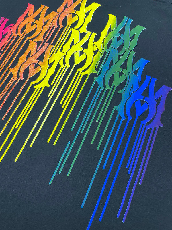 Close-up of Amiri t-shirt craftsmanship