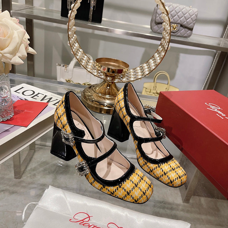 Close-up of Roger Vivier shoes craftsmanship