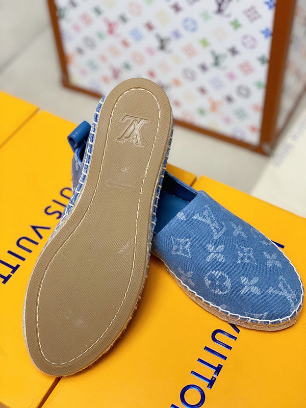 Close-up of Louis Vuitton shoes craftsmanship