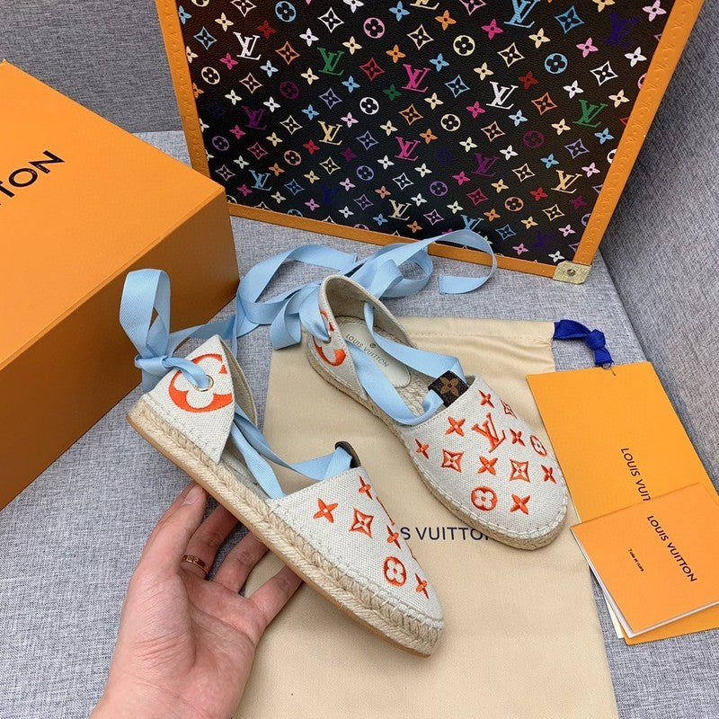 Louis Vuitton Grey Pointed-Toe Flats - Lifestyle Styling Shot