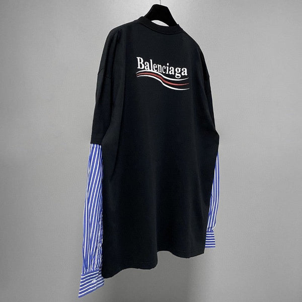 Close-up of Balenciaga designer clothing craftsmanship