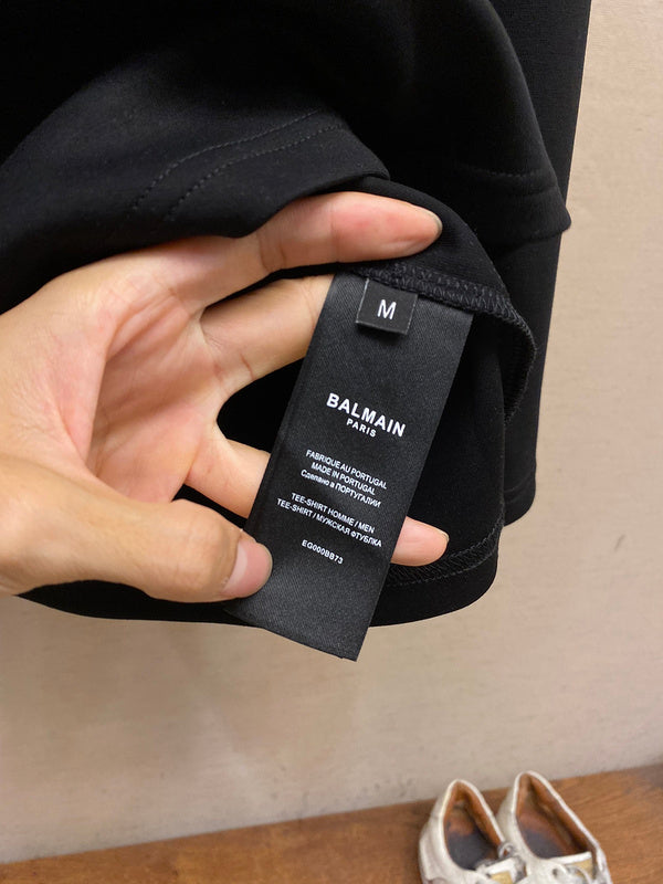 Close-up of Balmain designer clothing craftsmanship