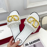 Close-up of Valentino Garavani shoes craftsmanship
