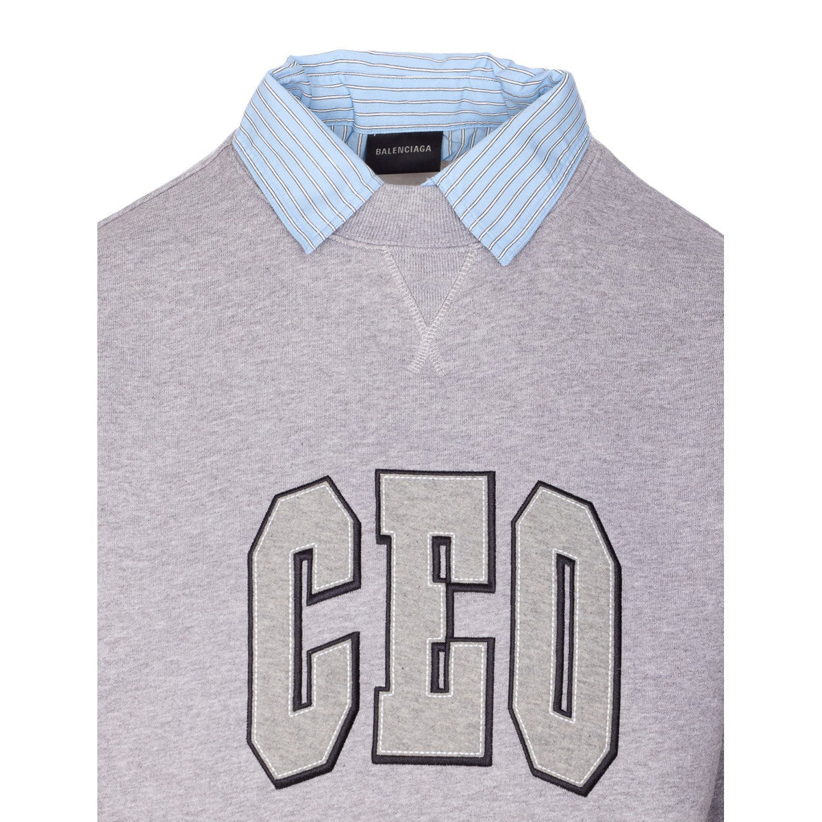 Close-up of Balenciaga sweaters & pullovers hardware and fine stitching
