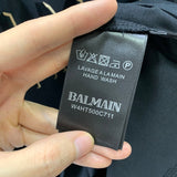 Close-up of Balmain designer clothing craftsmanship