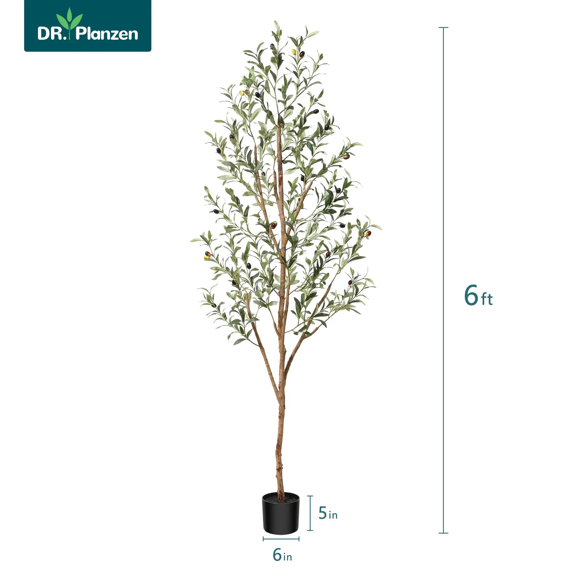 2 Pack 6 Ft Artificial Olive Plants