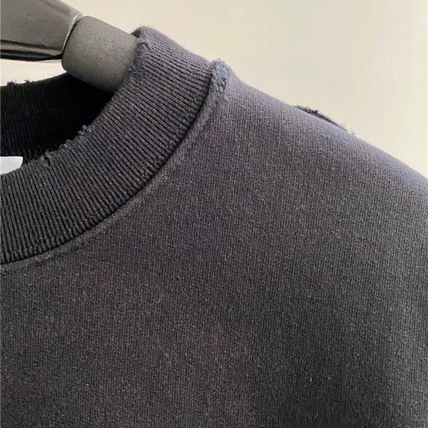 Close-up of Balenciaga designer clothing craftsmanship