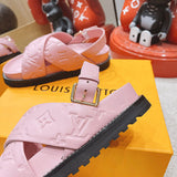 Louis Vuitton Black Block Heel Pumps - Toe Detail View