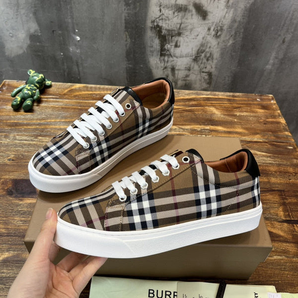 Burberry shoes Style 290 - front view, classic monogram styling