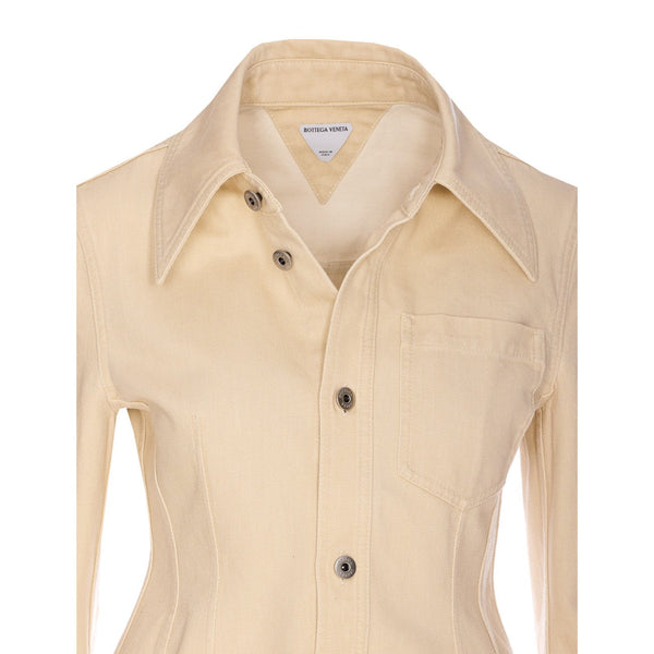 Bottega Veneta Tops? Bottega Veneta Women Coloured Denim Shirt Premium Designer Casual Top