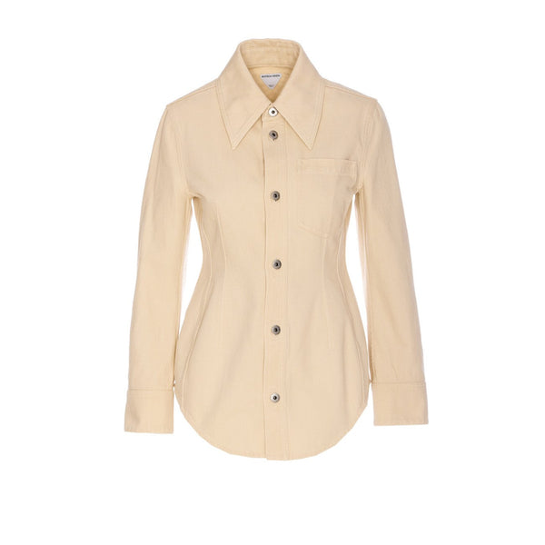 Bottega Veneta Tops? Bottega Veneta Women Coloured Denim Shirt Premium Designer Casual Top