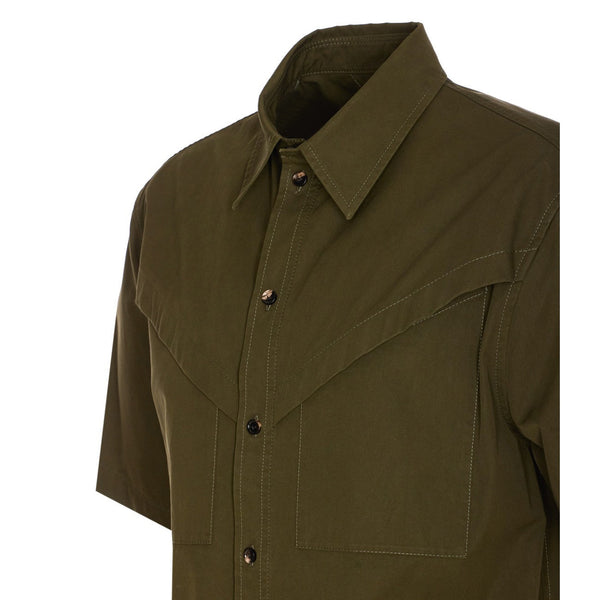 Bottega Veneta Tops? Bottega Veneta Men Cotton Twill Shirt Premium Designer Casual Top