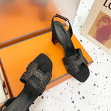Hermes sandals Style 142 - angled studio shot
