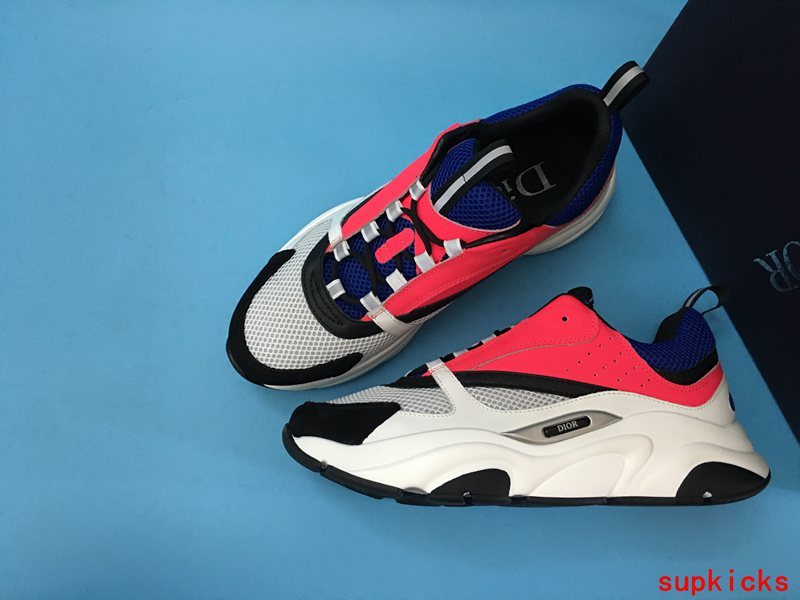 Dior Grey Low-Top Sneakers - Full Silhouette View