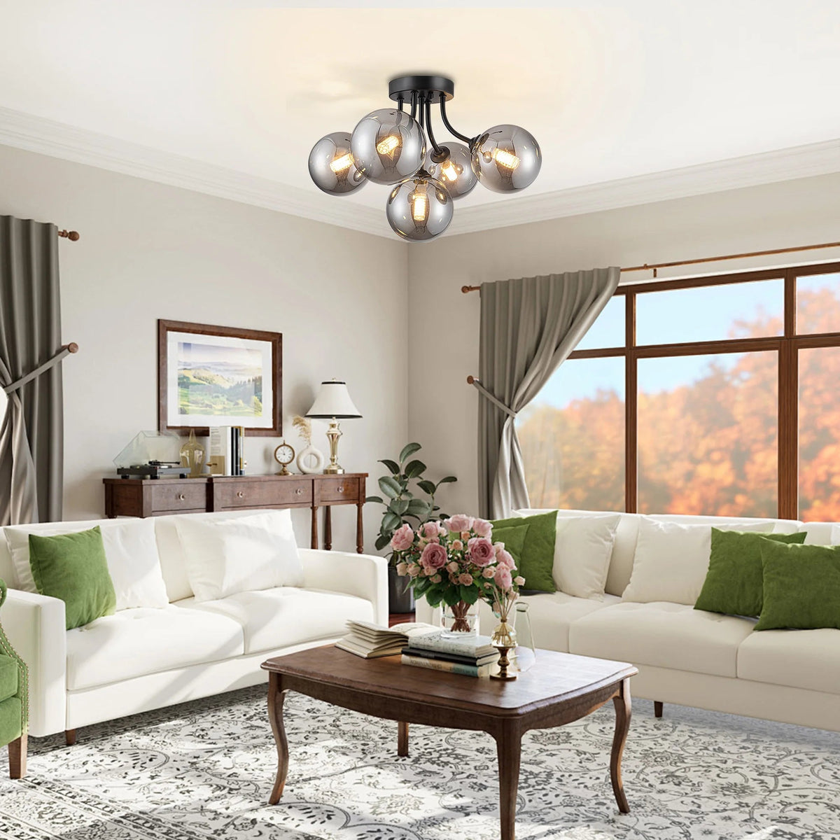 Modern Ceiling Light 5-Light Sputnik Ceiling Light Fixture