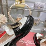Close-up detail view of Roger Vivier luxury piece style No.076