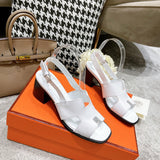 Hermès Red Bow-Detail Flats - Side Profile View