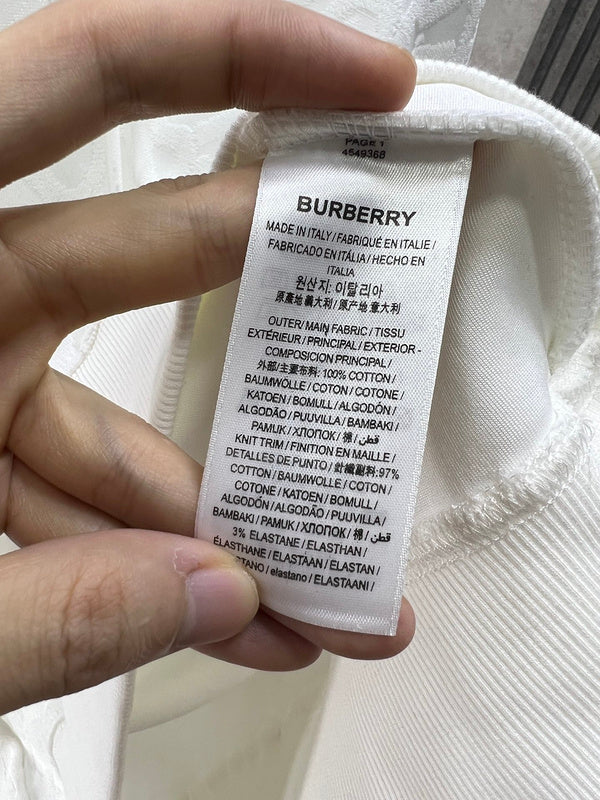 Close-up of Burberry designer clothing craftsmanship