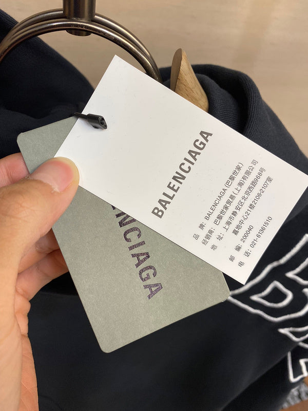 Close-up of Balenciaga designer clothing craftsmanship