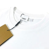 Close-up of Burberry t-shirt craftsmanship