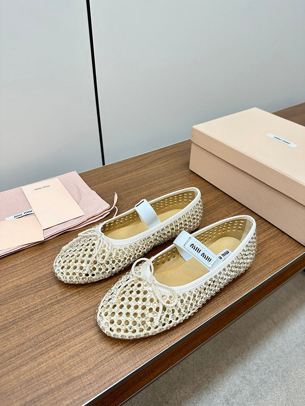 Miu Miu luxury shoes detail shot