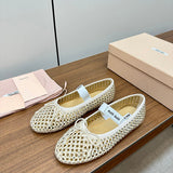 Miu Miu luxury shoes detail shot