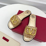Close-up of Valentino Garavani shoes craftsmanship