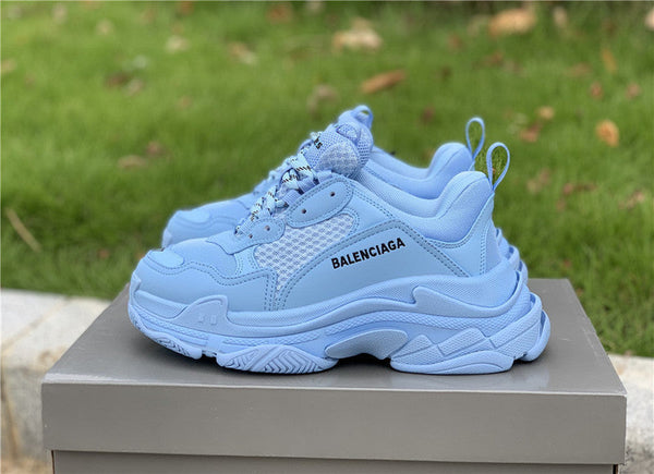 Balenciaga Grey Chunky Platform Sneakers - Front View