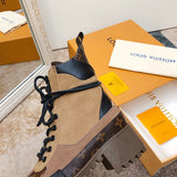 Close-up of Louis Vuitton shoes craftsmanship
