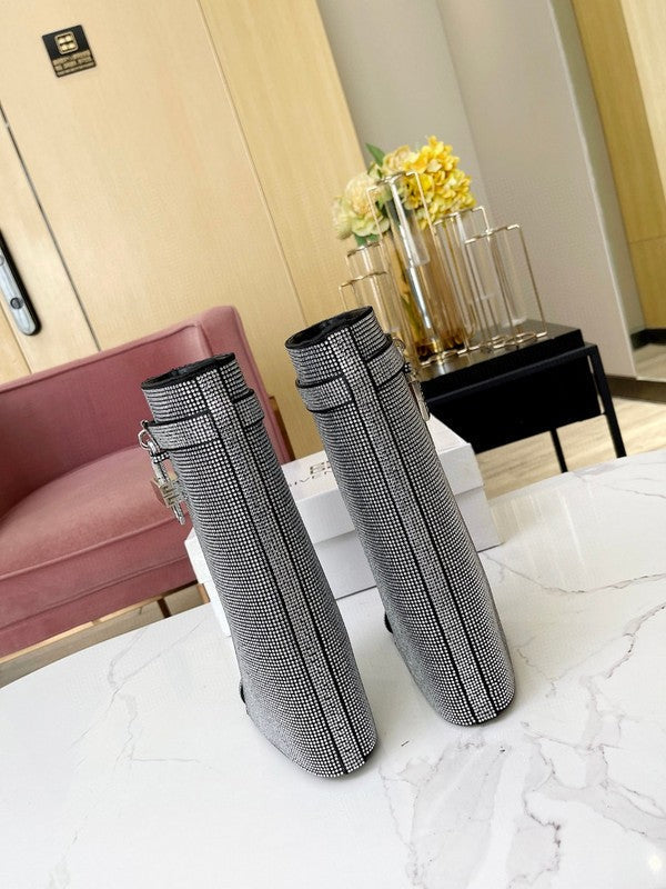 Givenchy Grey Slip-On Sneakers - Angled View