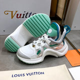 Louis Vuitton Red Ankle Strap Heels - Toe Detail View