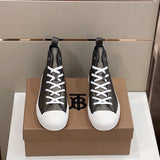 Burberry Grey Combat Boots - Close-Up Texture View
