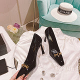 Close-up of Saint Laurent shoes craftsmanship
