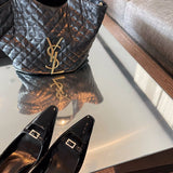 Saint Laurent luxury shoes detail shot