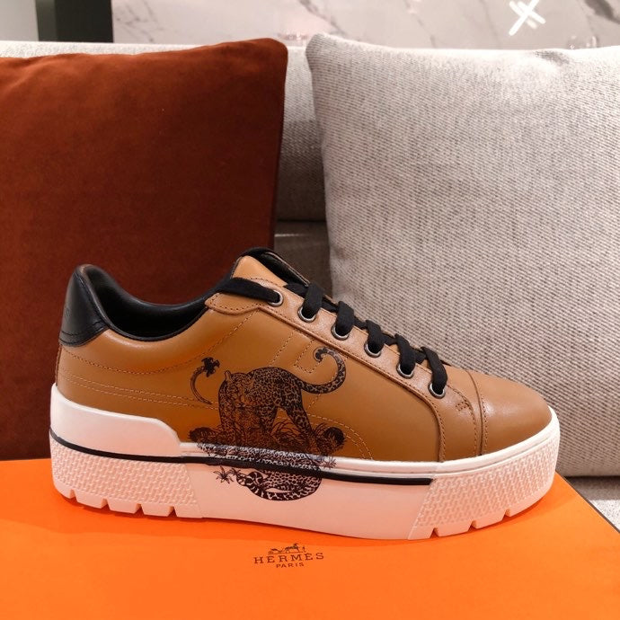 Hermès Camel Slingback Heels - Lifestyle Styling Shot