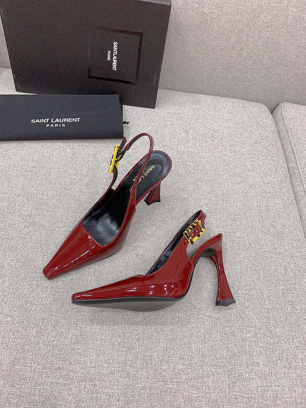Close-up of Saint Laurent shoes craftsmanship