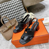 Hermès Red Bow-Detail Flats - Angled View