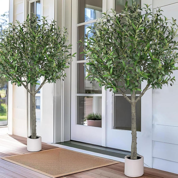 Artificial Olive Tree,6 FT Tall Faux Silk Olive Trees Indoor