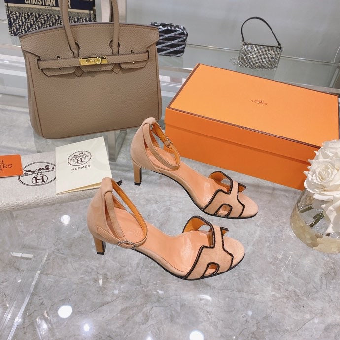 Hermès White Chunky Platform Sneakers - Side Profile View